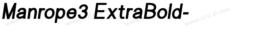 Manrope3 ExtraBold字体转换